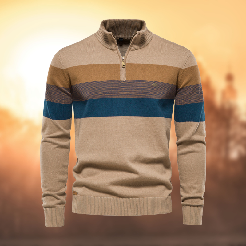 Hochwertiger Herrenpullover mit Streifen