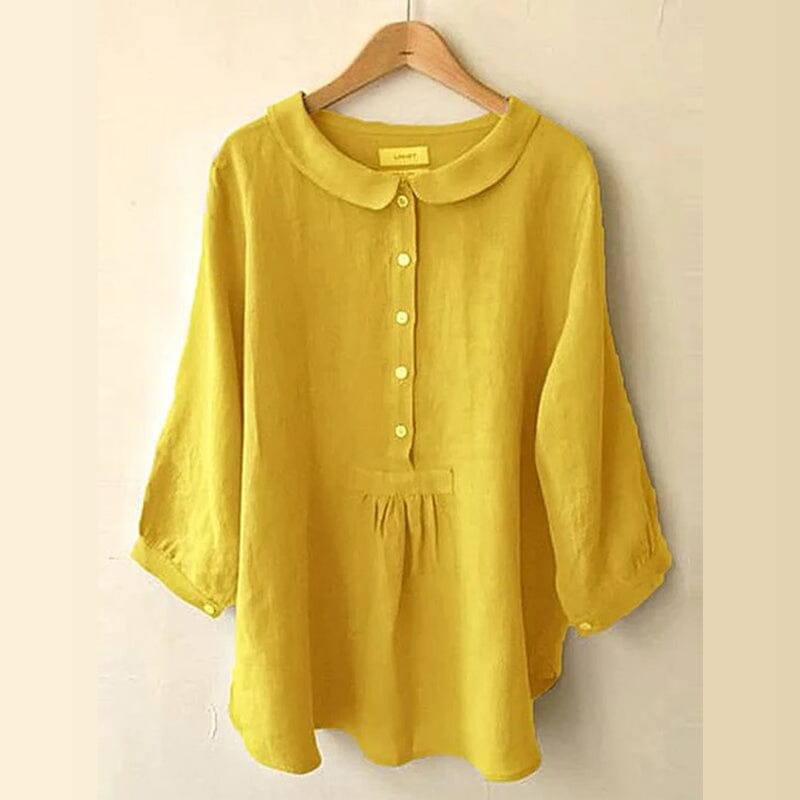 Baumwoll-Leinenhemd für Damen