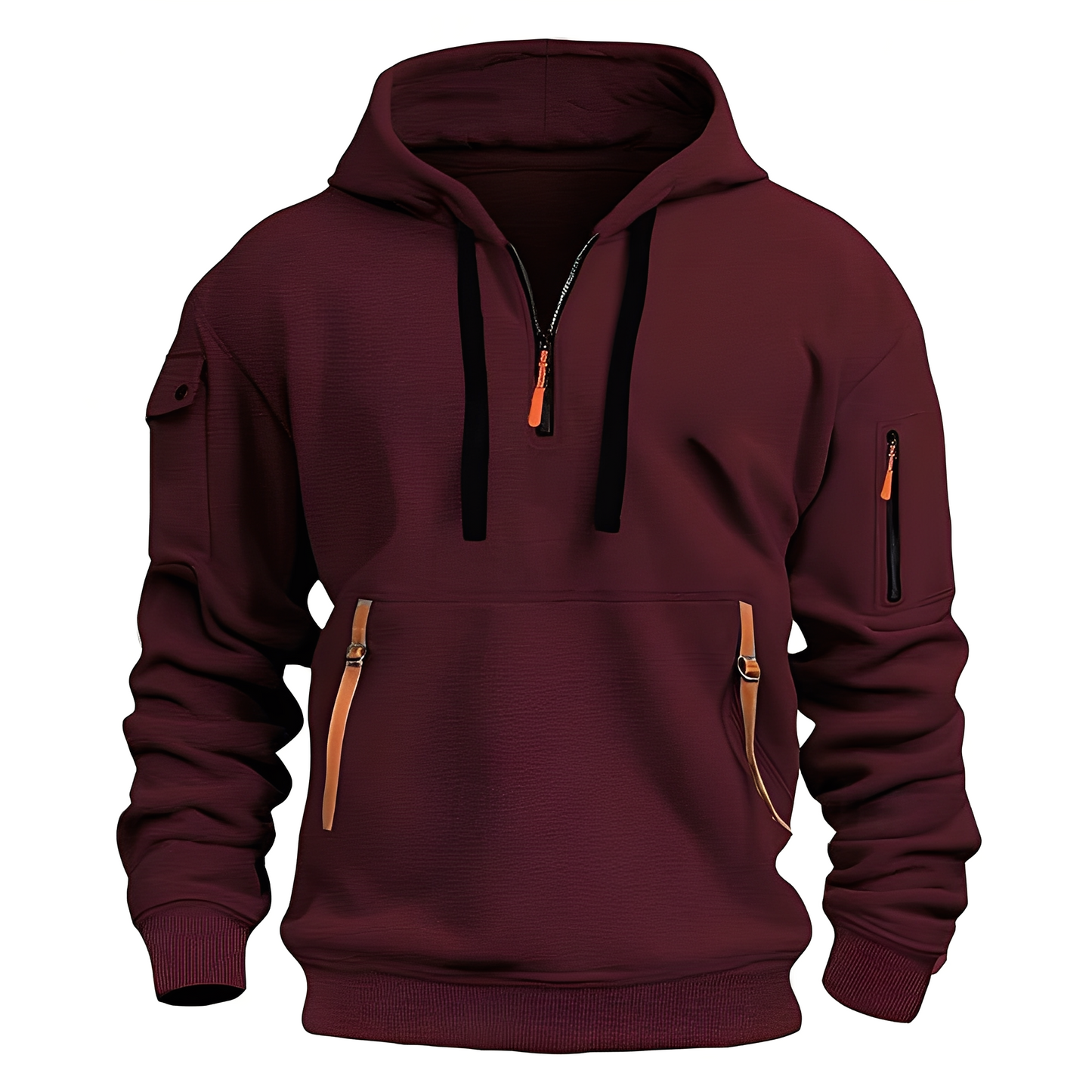 Krohn-e | Lässiger, lockerer Hoodie mit Reißverschluss für Männer