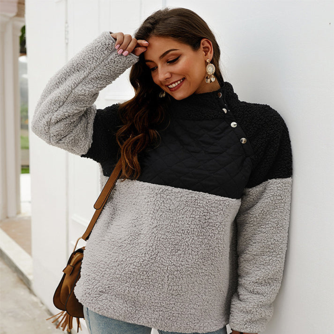 Krohn-e | Sweatshirt mit Hohem Kragen für Frauen
