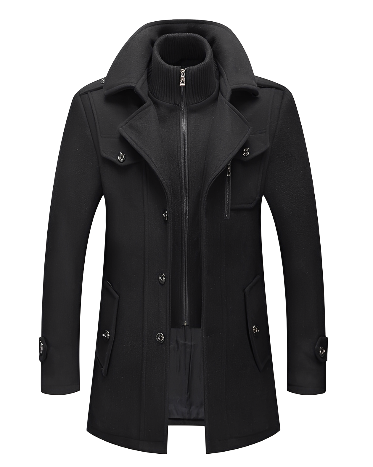 Krohn-e | Stylische Jacke mit doppeltem Kragen für Männer