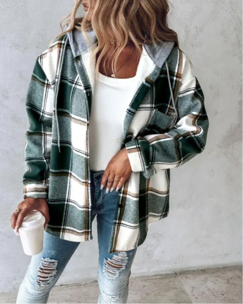 Krohn-e | Weiche Flanell Bedruckte Jacke