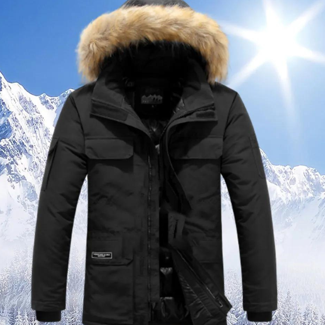 Krohn-e | Parka Herren mit Pelzukragen