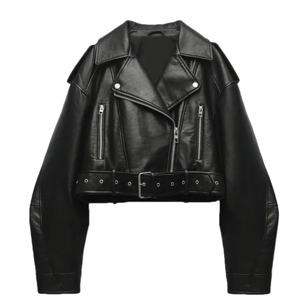 Krohn-e | Slim-Fit-Lederjacke für Frauen