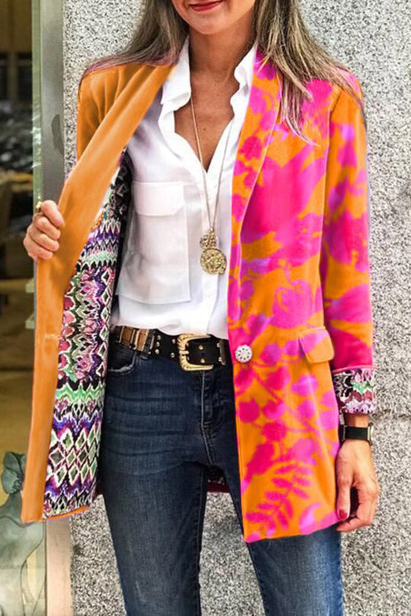 Krohn-e | Für Eternity Wende Retro Druck Blazer