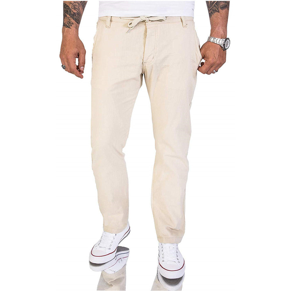 Unkomplizierte Herren-Baumwollhose in unifarbenem Design