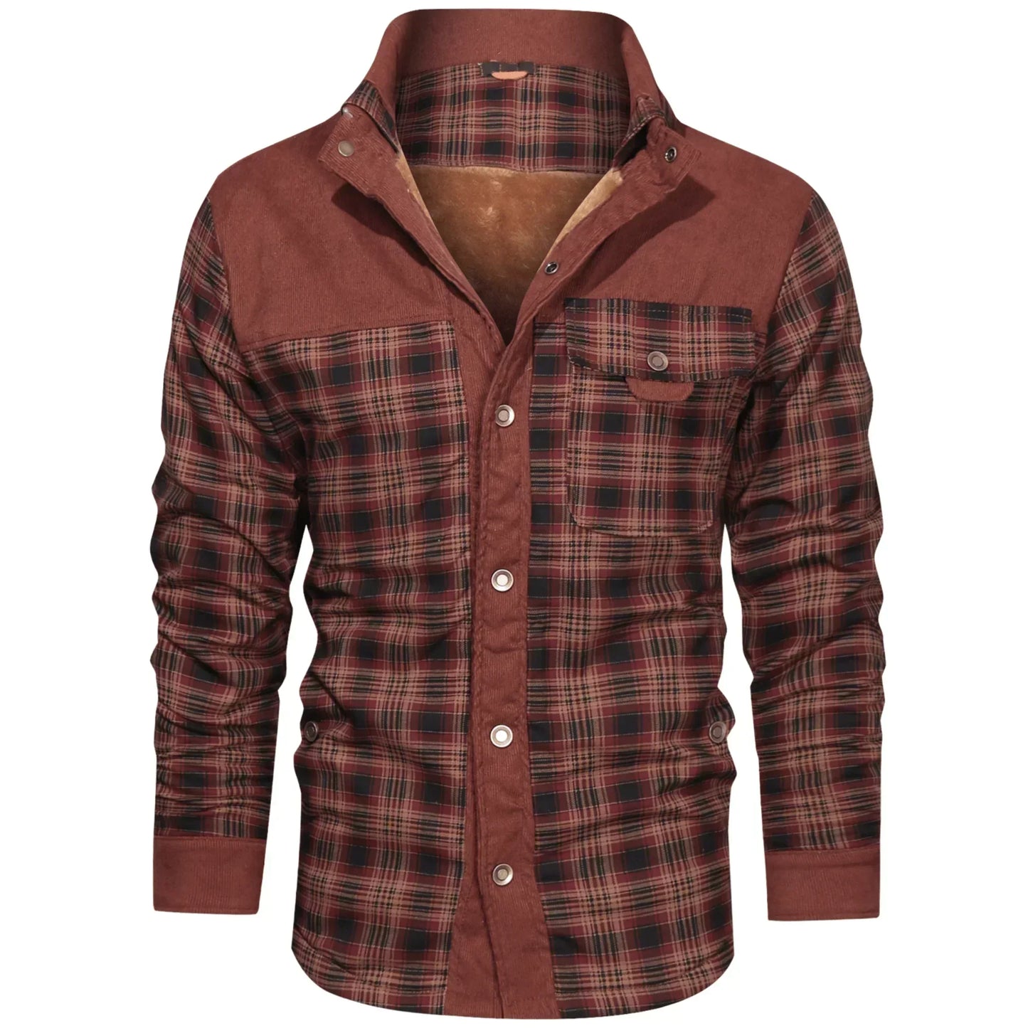 Verro Gefütterte Flanell-Wärmejacke