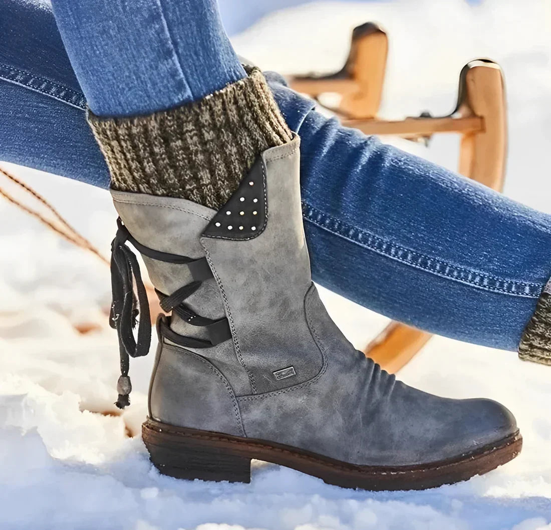 Krohn-e | Damen Winter Orthopädische Unterstützung Wolle Warme Stiefel