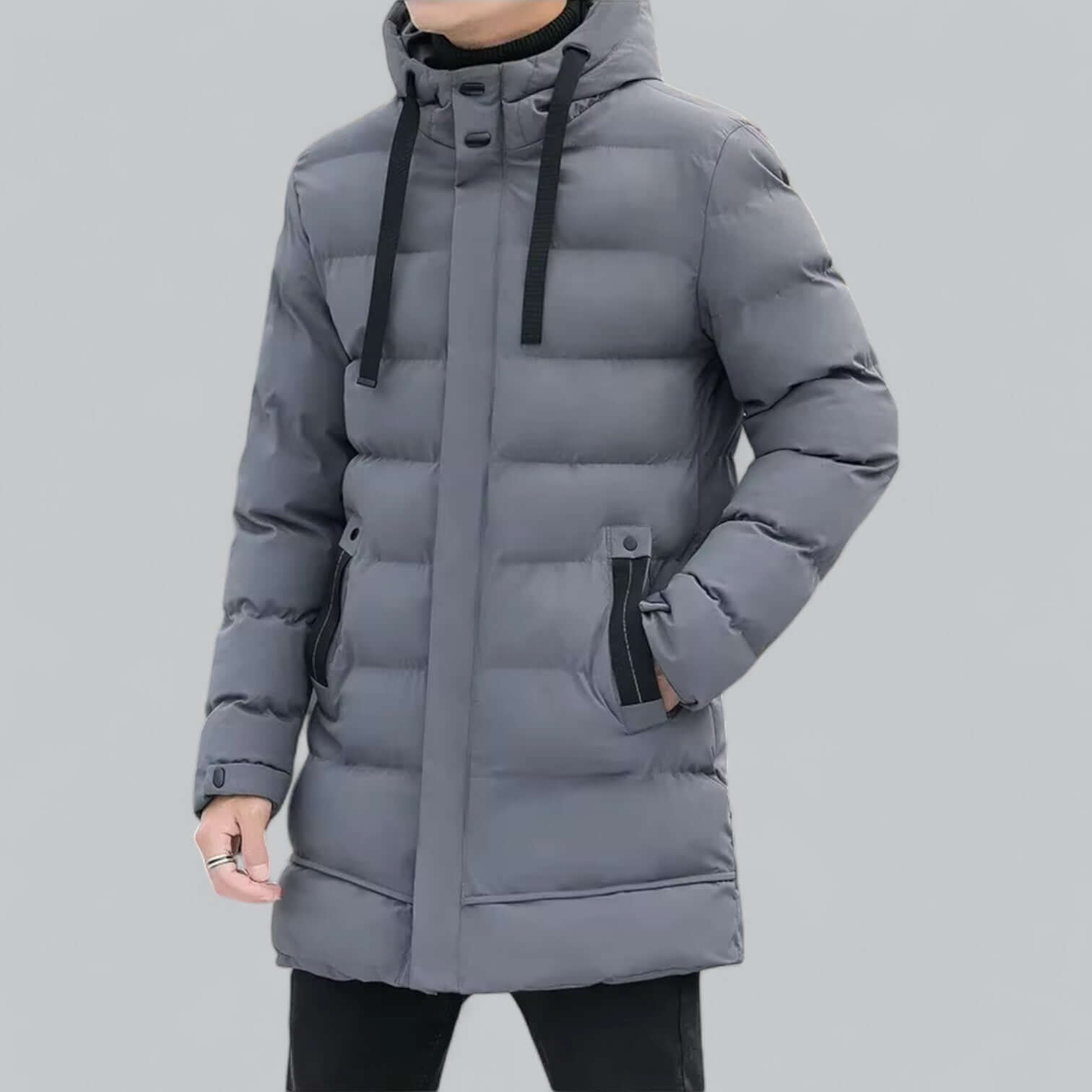 Krohn-e | Lang geschnittene gepolsterte Winter Parka Jacke