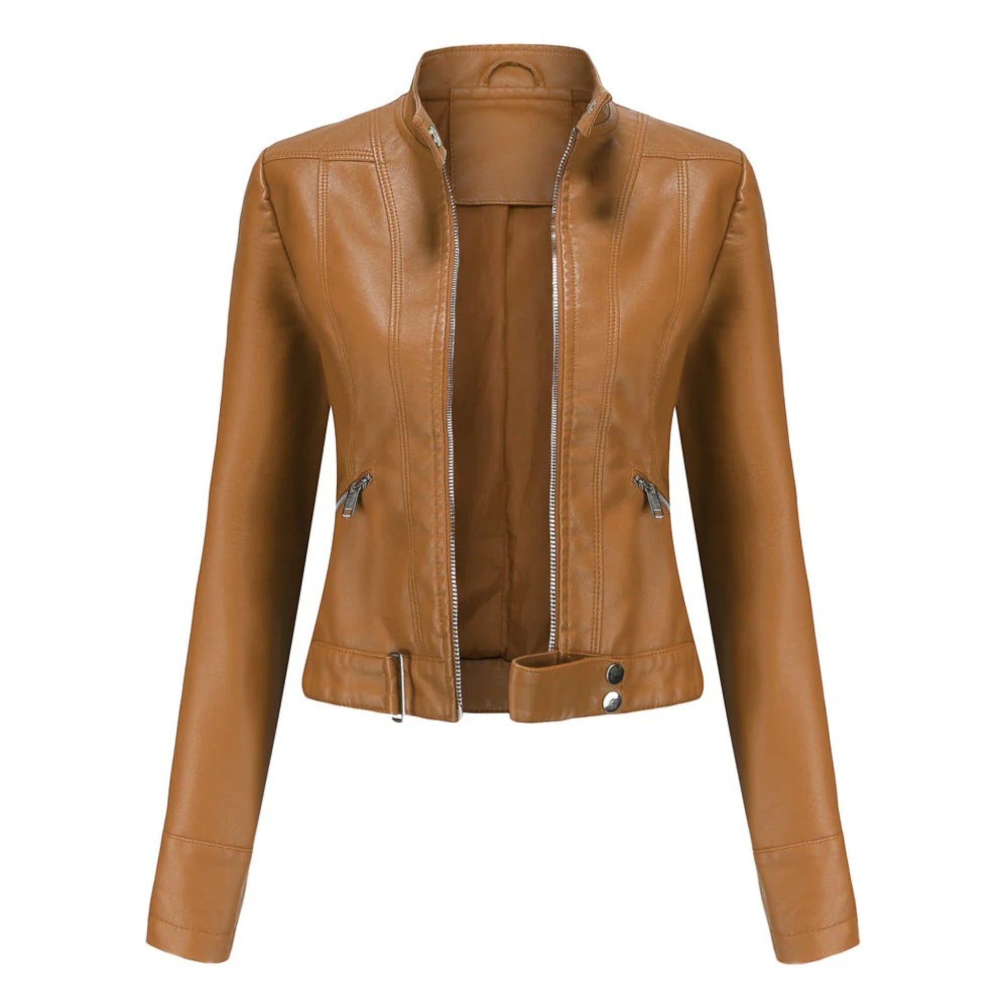Krohn-e | Kurze Bikerjacke für Frauen - Langarm
