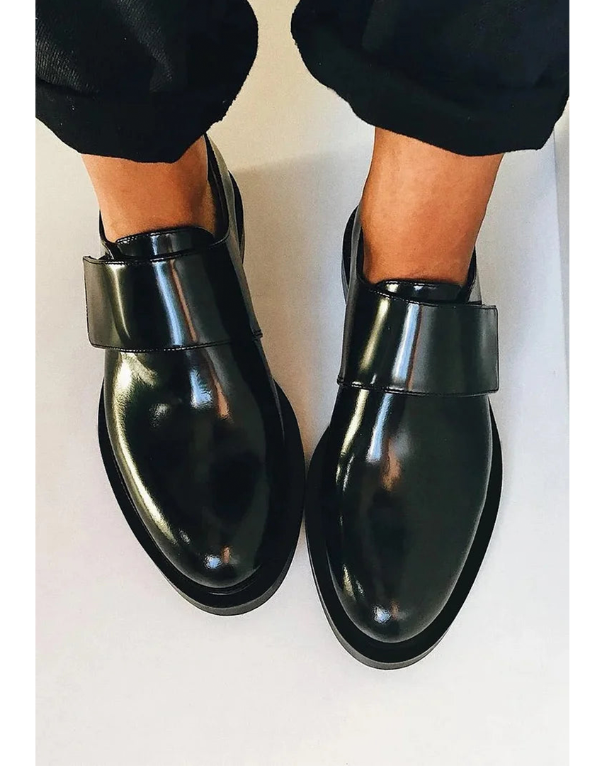 KROHN-E Damen Strap-Loafer Klassisches Design Slip-On