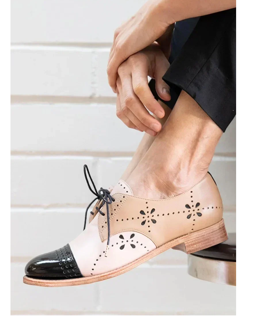 KROHN-E Damen Loafer zweifarbig klassisch