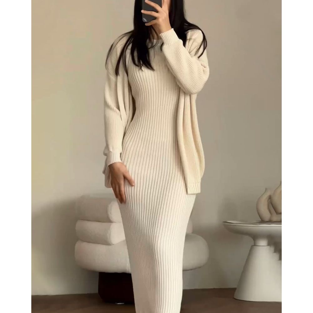 Krohn-e | 2-Teilig Casual Baumwolle, Slim Fit Ideal für Frühling, Herbst, Winter