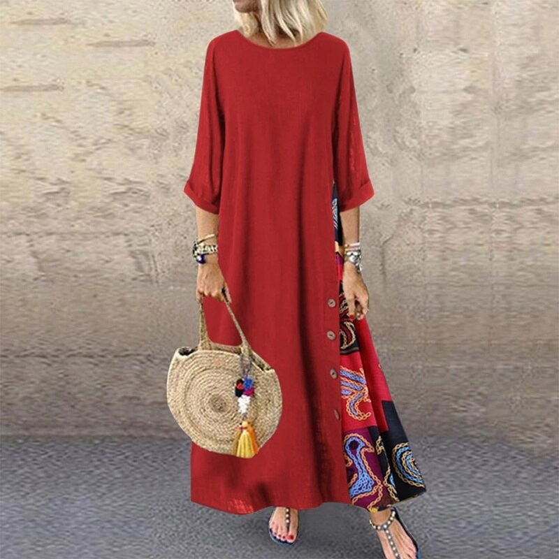 Baumwoll-Leinen Sommerkleid - Cher