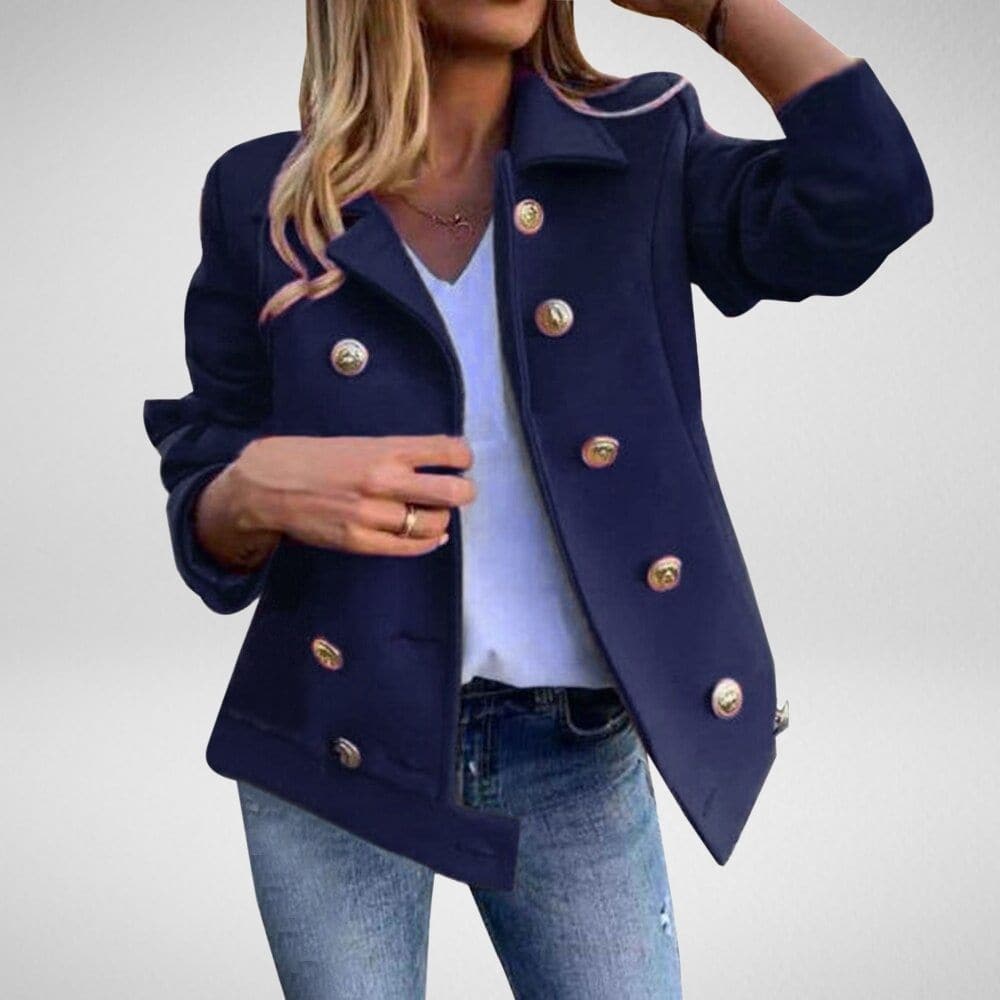 Krohn-e | Peacoat - Zweireiher - Maßgeschneiderte Passform - Breite Revers - Elegante Knöpfe