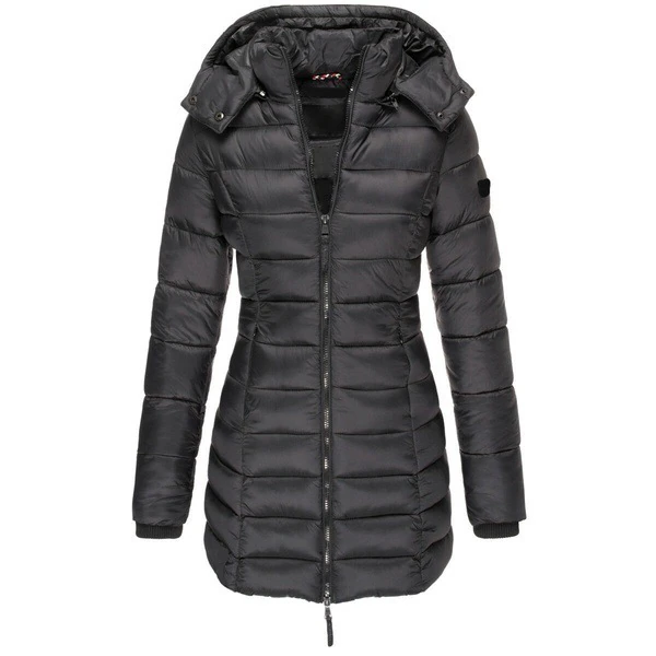 Krohn-e | Daunenjacke lang Kapuze Damen