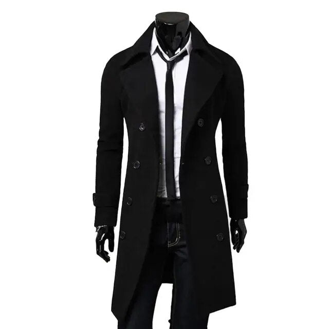Herren-Trenchcoat, zweireihig, britischer Stil