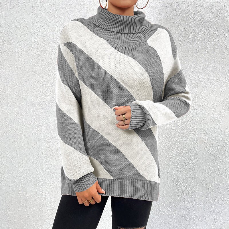 Krohn-e | Gestreifter Strickpullover Mit Lässigem Design