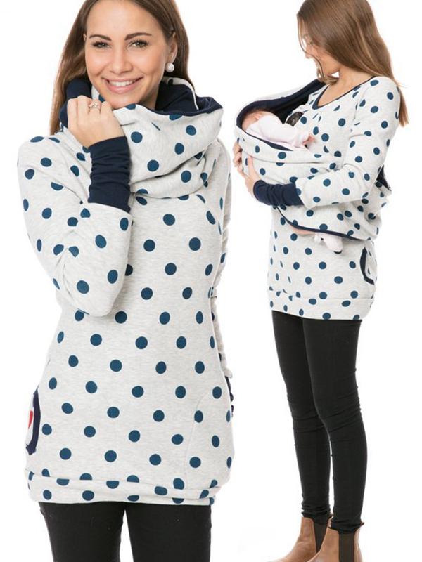 Krohn-e | Schwangerschaftspullover Für Stillen Mit Blumenmuster Und Taschen