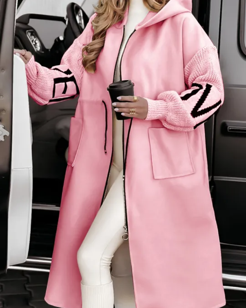 Krohn-e | Lässige Kapuzenjacke mit Strickärmeln