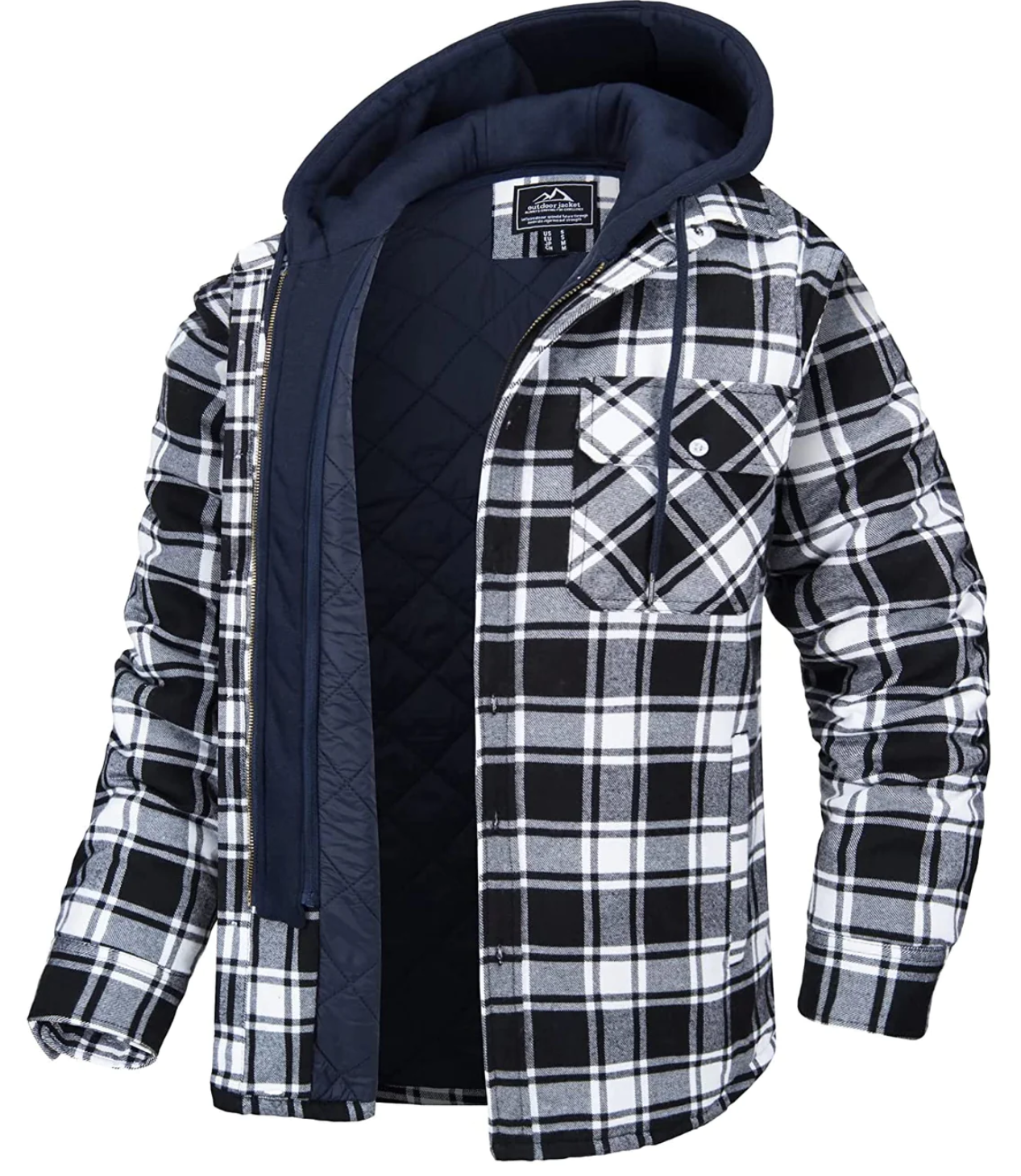Modischer Karo-Hoodie für Männer