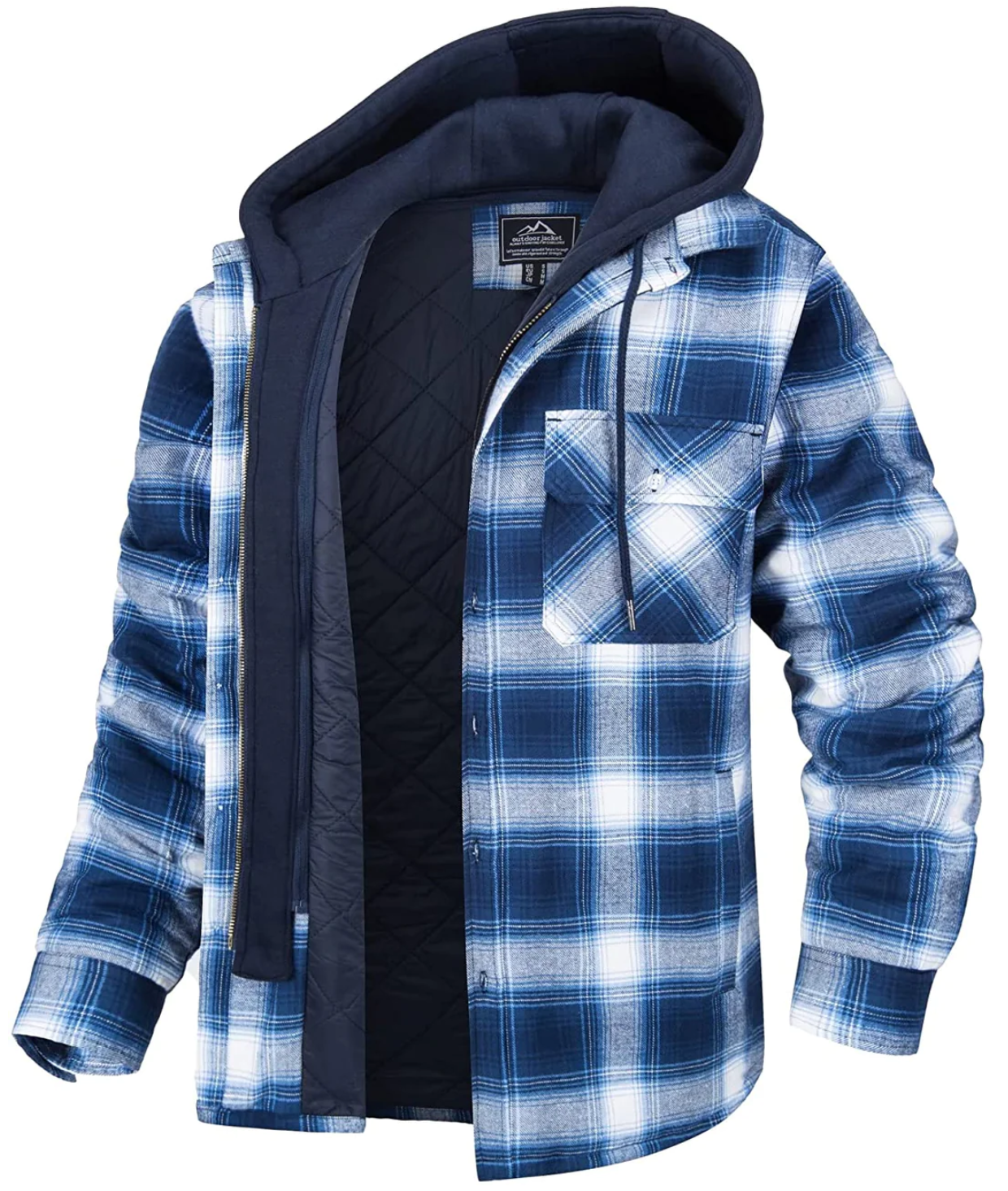 Modischer Karo-Hoodie für Männer