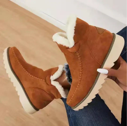 Krohn-e | Damenstiefel aus Plüsch-Schafsfell