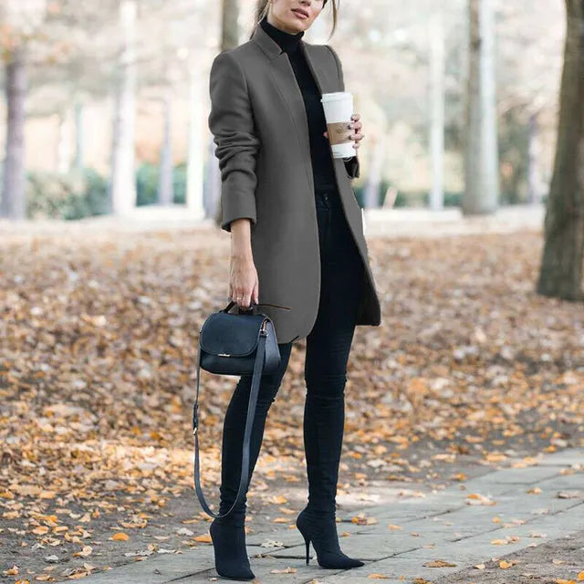 Krohn-e | Mode Wollmantel mit Robustem Kragen