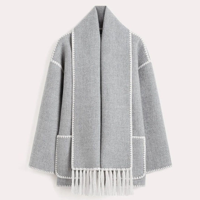 Krohn-e | Damen Wintermantel mit Schal