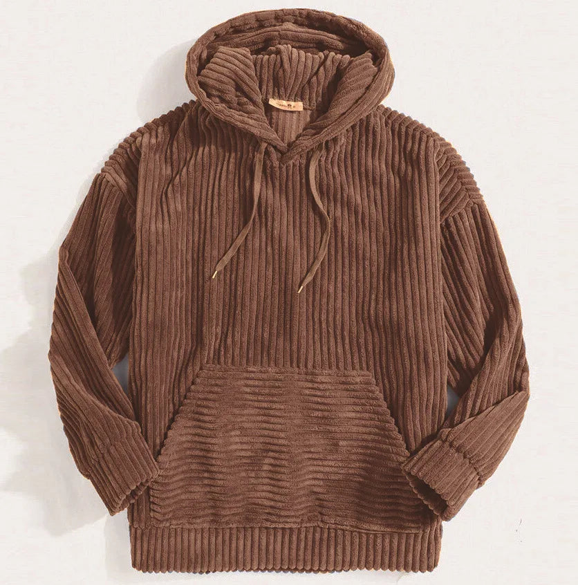 Krohn-e | Hochwertige Herrencordjacke mit Kapuze