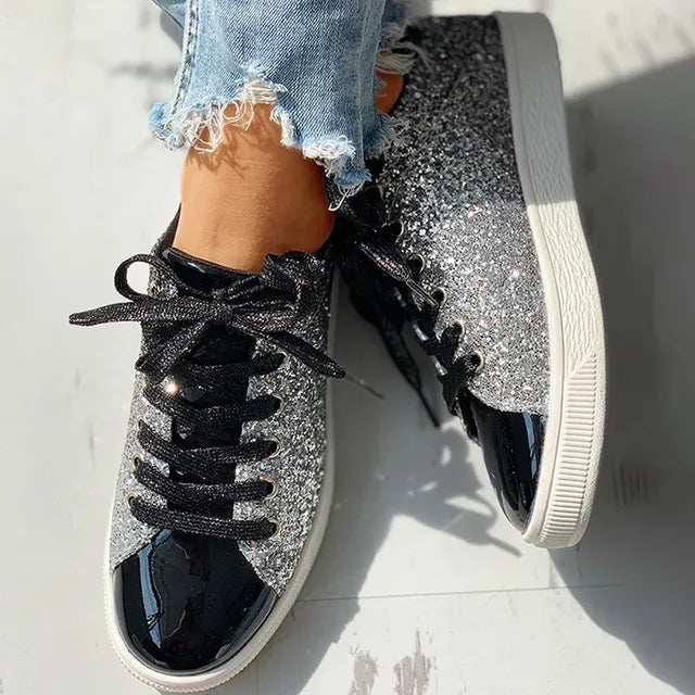 Aria: Luxuriöser, lässiger Damenschuh mit Glitzer