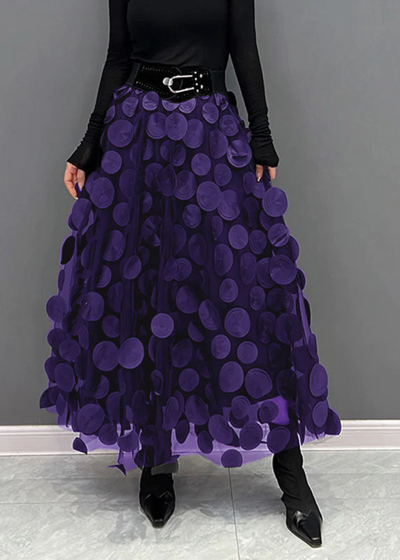 Krohn-e | Schicker Rock aus Polka Dot und Tüll Patchwork