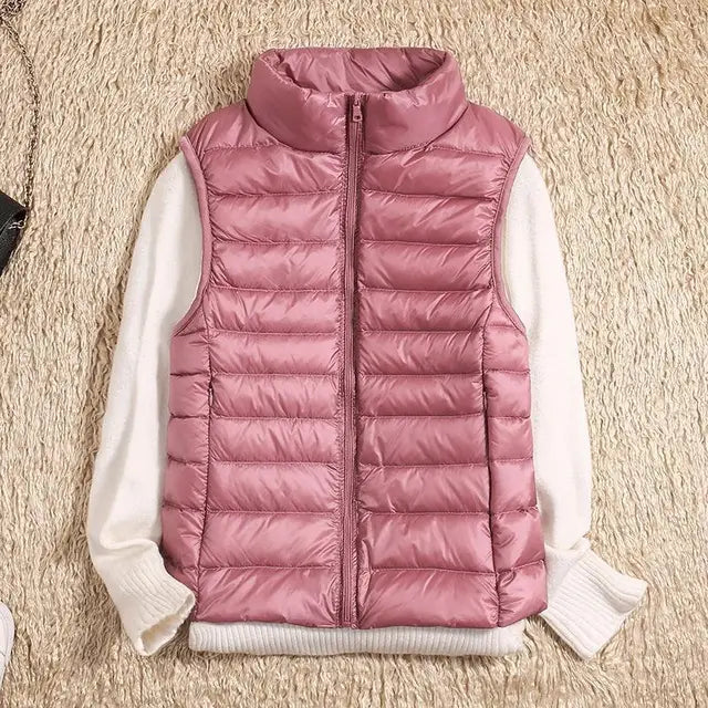 Krohn-e | Ultralight Damen Daunenweste Mit Stehkragen