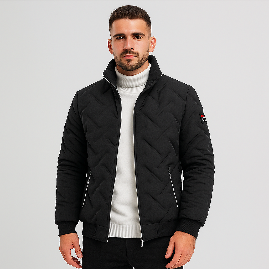 Krohn-e | Gepolstertes Herrenjacke mit Reißverschluss