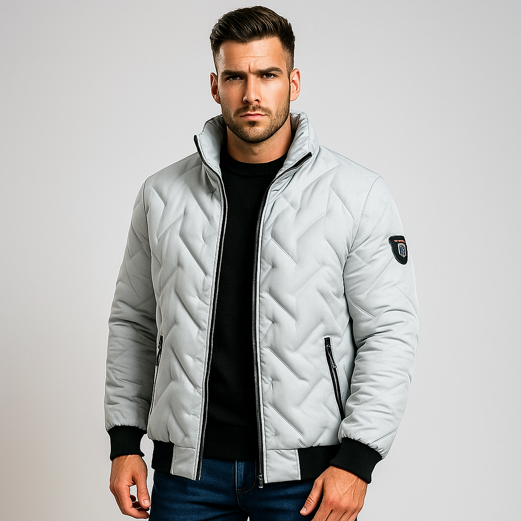 Krohn-e | Gepolstertes Herrenjacke mit Reißverschluss