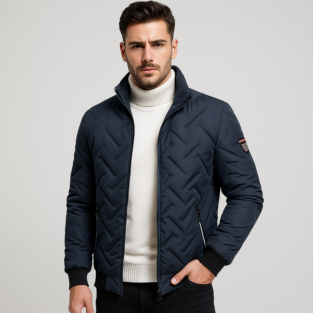 Krohn-e | Gepolstertes Herrenjacke mit Reißverschluss