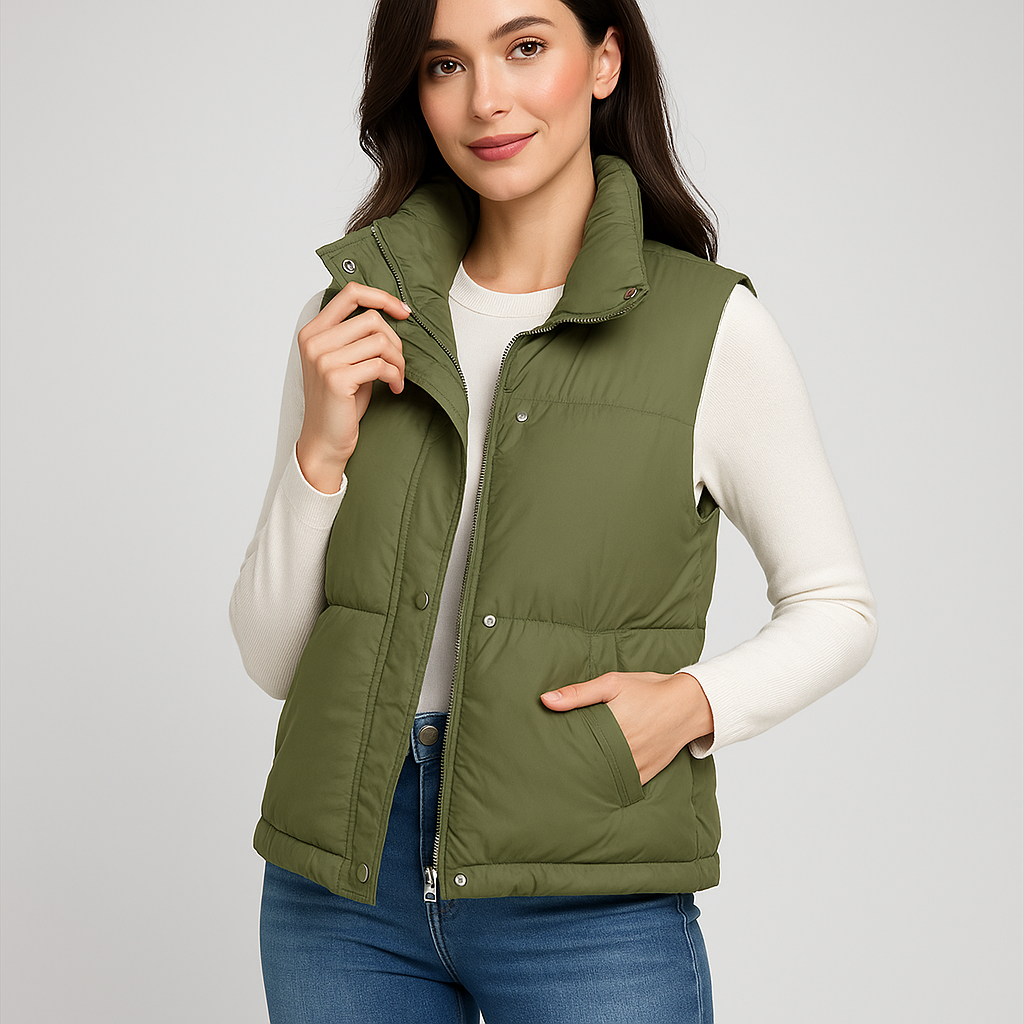Krohn-e | Wattiertes lässiges Gilet für Damen