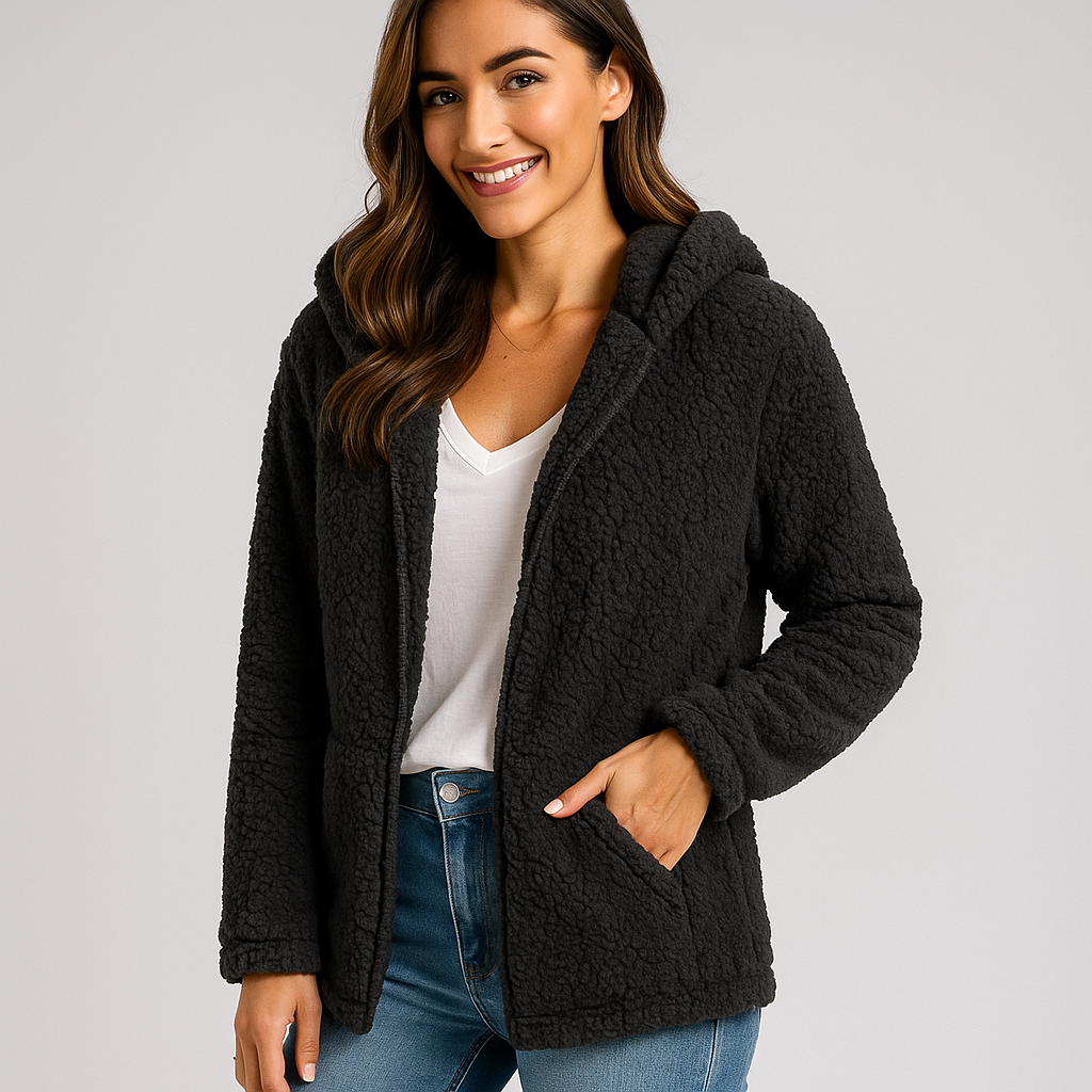 Krohn-e | Fleecejacke mit Kapuze für Damen
