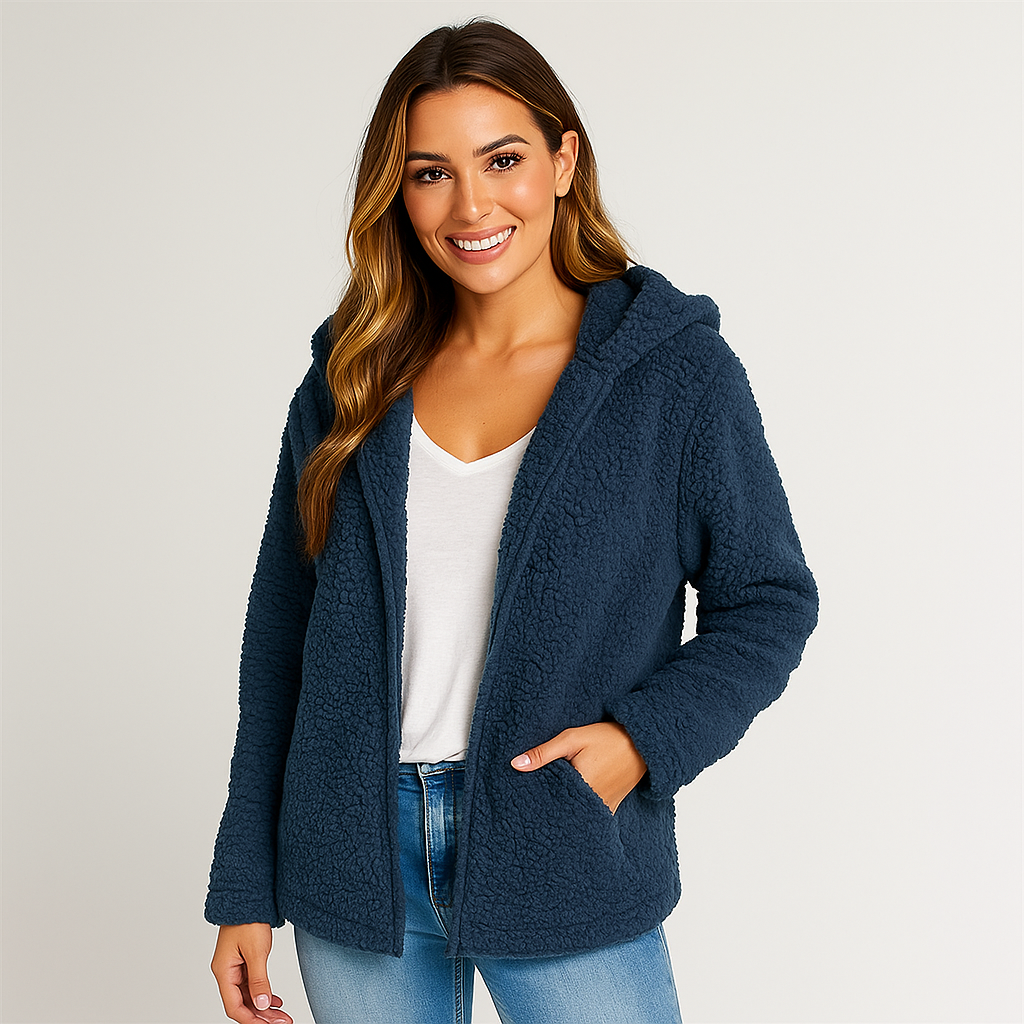 Krohn-e | Fleecejacke mit Kapuze für Damen