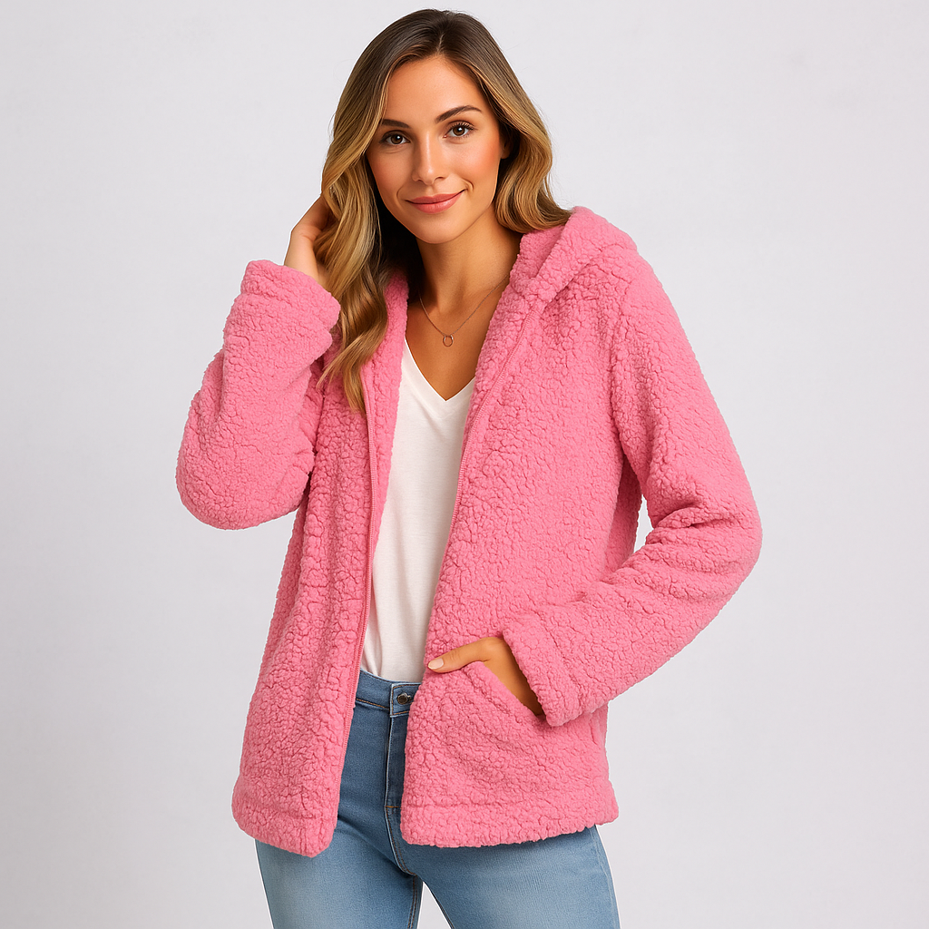 Krohn-e | Fleecejacke mit Kapuze für Damen