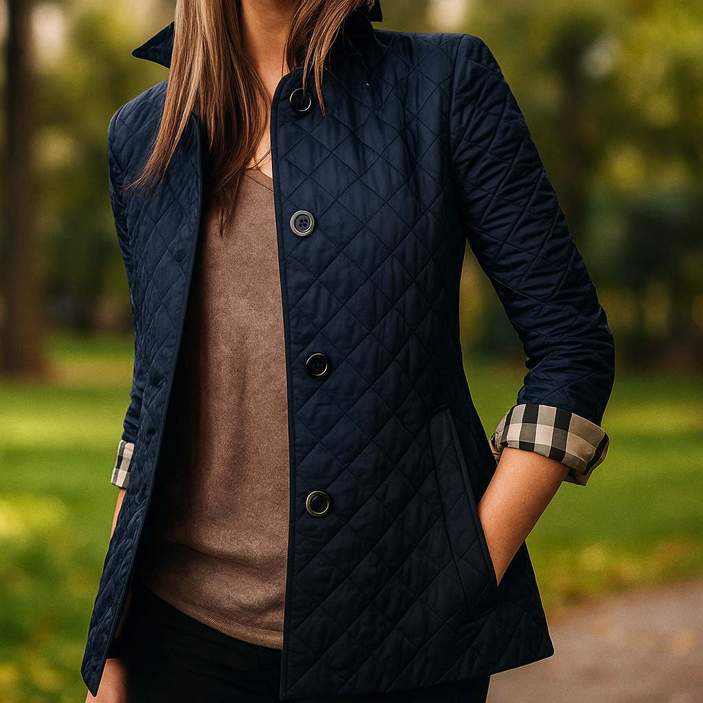 Krohn-e | Leichte Steppjacke für Frauen mit Knöpfen auf der Vorderseite Milika