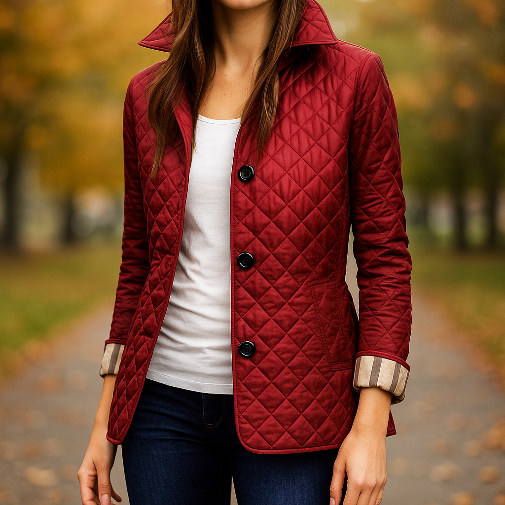Krohn-e | Leichte Steppjacke für Frauen mit Knöpfen auf der Vorderseite Milika