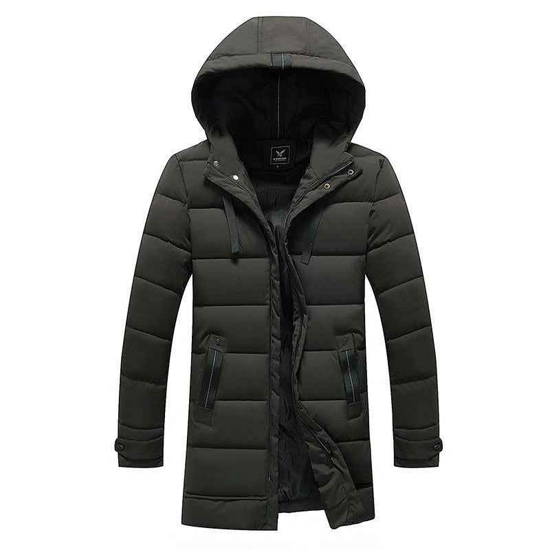 Damen längliche Steppjacke mit Kapuze und praktischen Taschen Krohn-e
