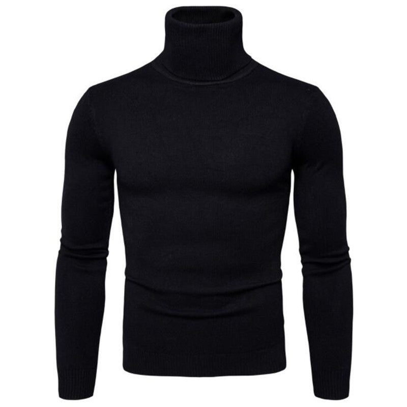 Herren Rollkragenpullover aus feiner Strickware Krohn-e