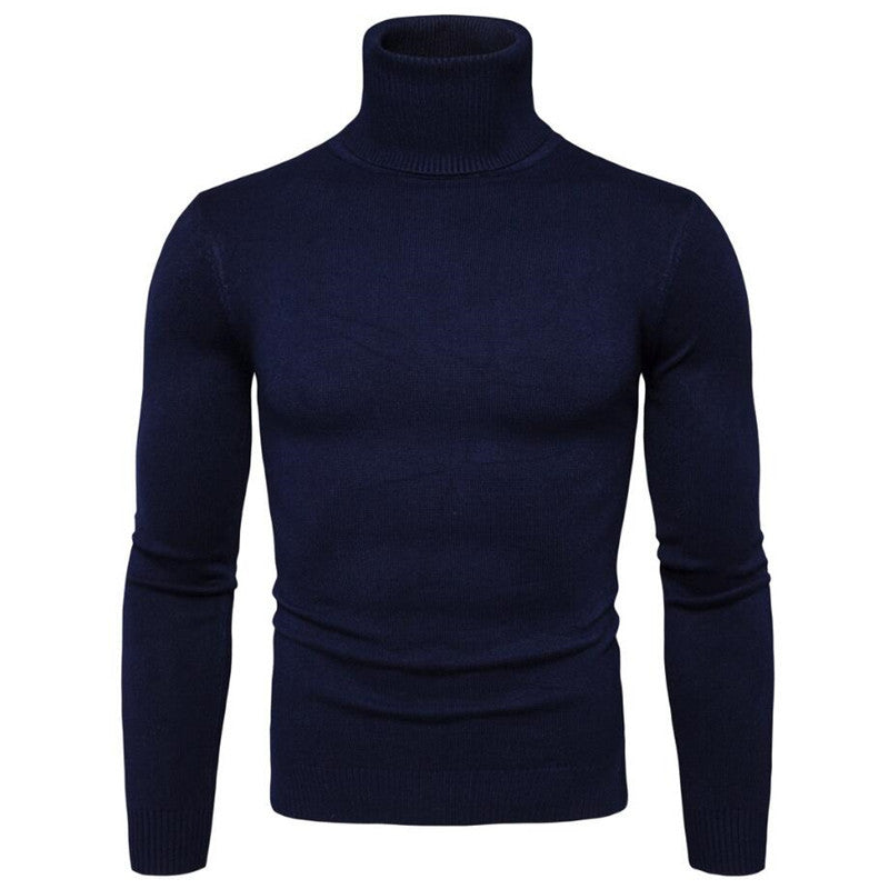 Herren Rollkragenpullover aus feiner Strickware Krohn-e