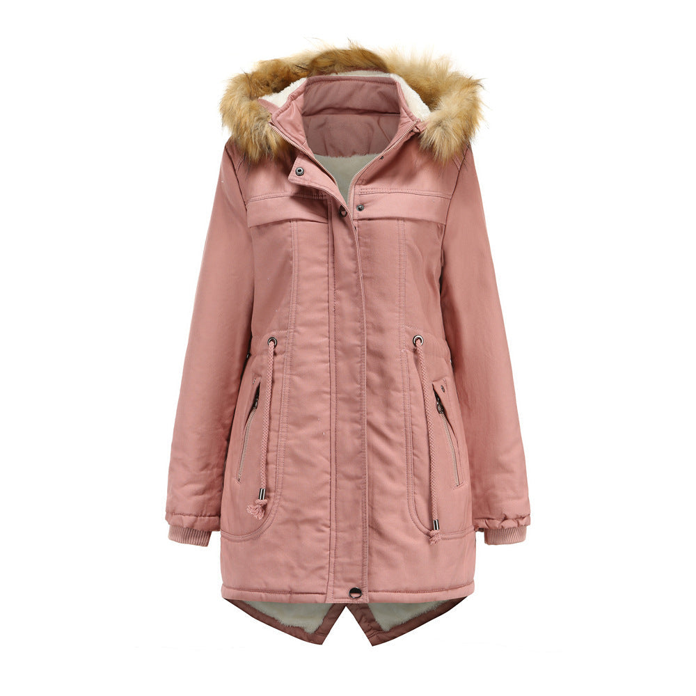 Damen Winterparka mit abnehmbarer Kapuze und Kunstfellbesatz Krohn-e