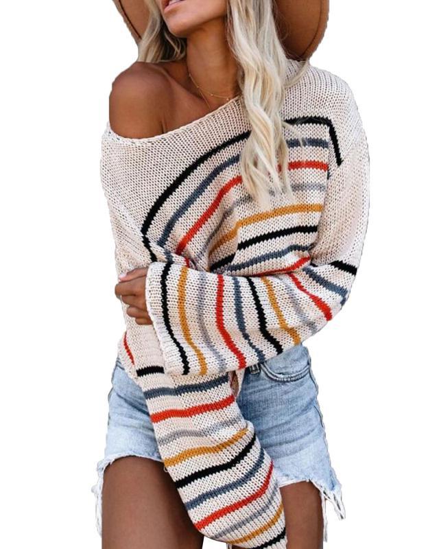 Damen Strickpullover im modernen Streifenmuster Krohn-e