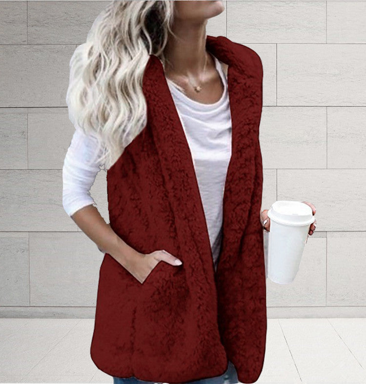 Damen Kuschelige Fleece-Weste mit ergonomischem Schnitt und großen Taschen Krohn-e
