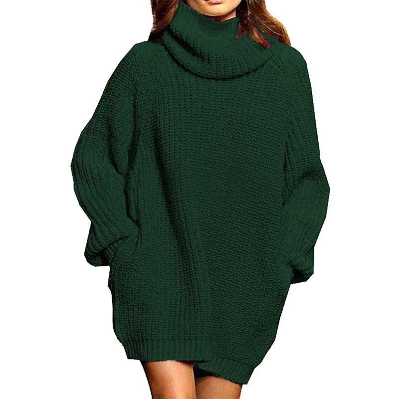 Damen Oversized Strickpullover mit hohem Kragen und weitem Schnitt Krohn-e