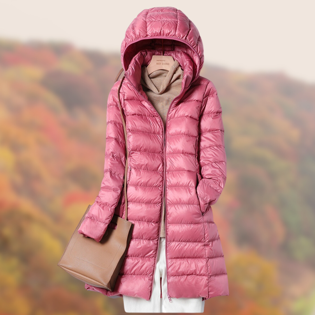 Krohn-e | Puffermantel mit Kapuze für Frauen - Warm